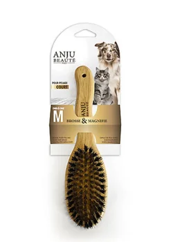 Anju Beaute - Brosse Poils Ras pour Chiens et Chats - M