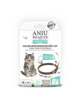 Anju Beaute - Collier Antiparasitaire Répulsif Chat - 35cm