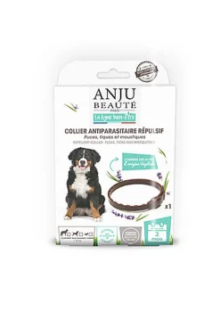 Anju Beaute - Collier Antiparasitaire Répulsif Grand Chiens - 75cm