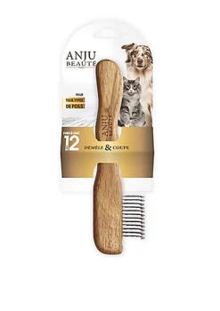Anju Beaute - Peigne Démêloir 12 lames pour Chiens - 21cm