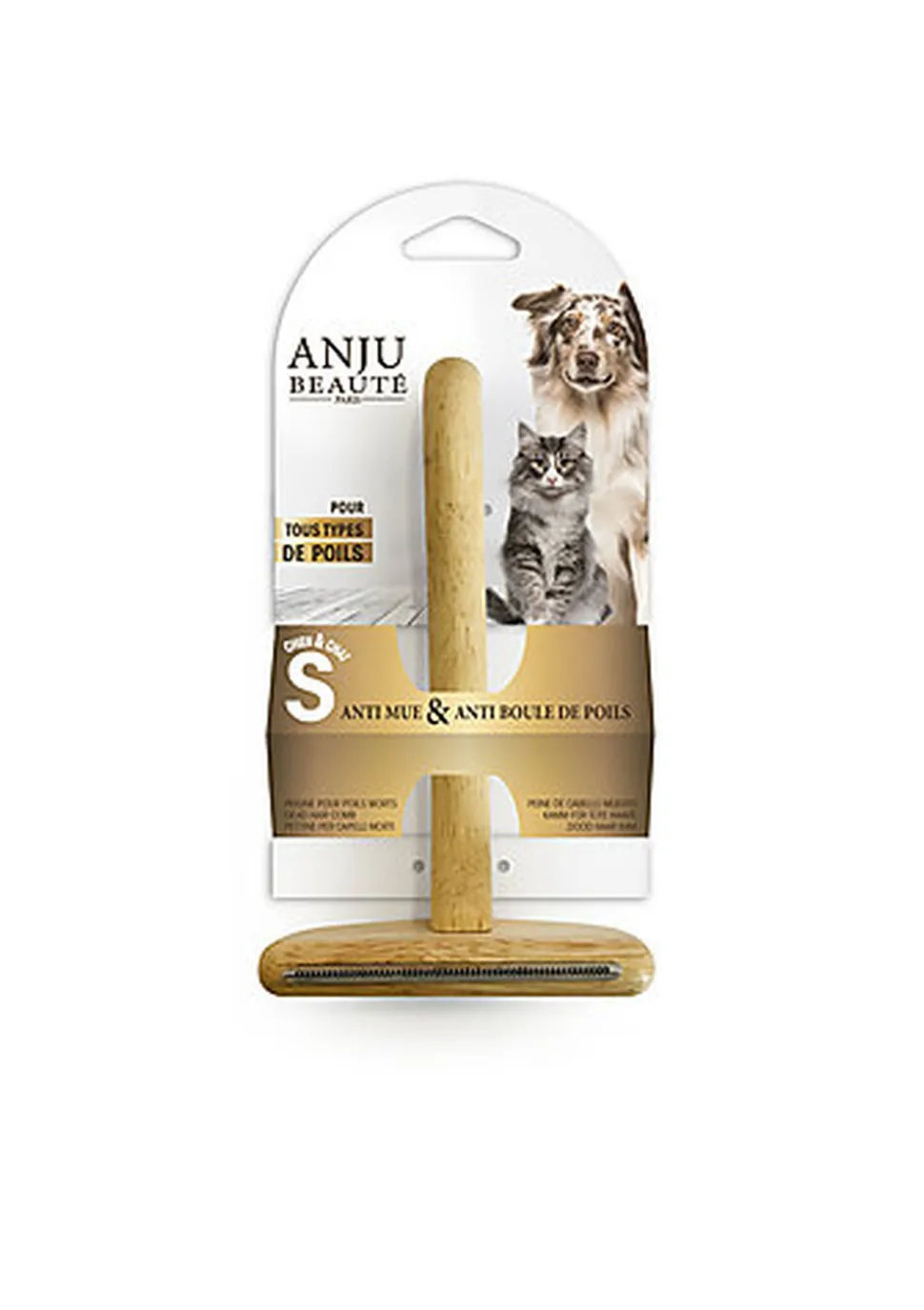 Anju Beaute - Peigne Poils Morts pour Chiens et Chats - S