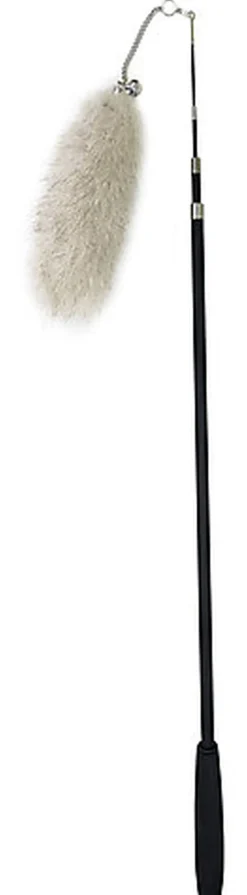 Anka - Canne Téléscopique Fourrure + Grelot pour Chats - 82cm