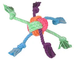 Anka - Jouet Balle Corde Patchwork pour Chien - S