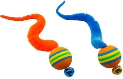 Anka - Jouet Balle Mousse et Serpentin pour Chat - 21cm