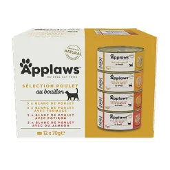 Applaws - Multipack Pâtée en Boîte au Poulet pour Chat - 840g