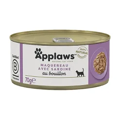 Applaws - Pâtée en Boîte Maquereau et Sardine pour Chat - 70g