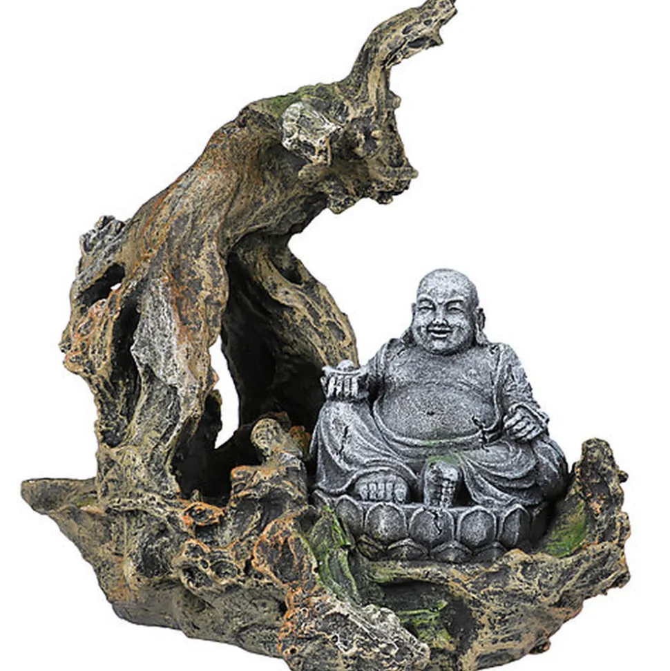 Aquadella - Décoration Branche Buddha pour Aquarium - 24x14,5x22cm