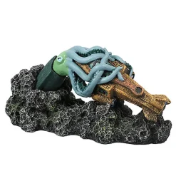 Aquadella - Décoration Steampunk Kraken pour Aquarium - S