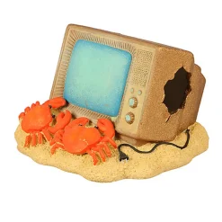 Aquadella - Décoration Télévision Phosphorescente pour Aquarium - 12x11.5x8cm