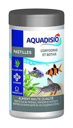 Aquadisio - Aliments en Pastilles pour Corydoras et Botias - 100ml