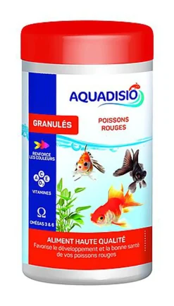 Aquadisio - Aliments Granulés pour Poissons Rouges - 250ml