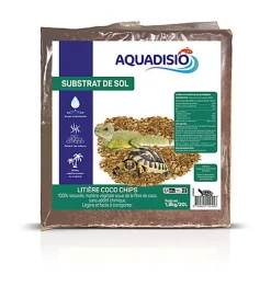 Aquadisio - Litière coco chips pour reptiles - 20L