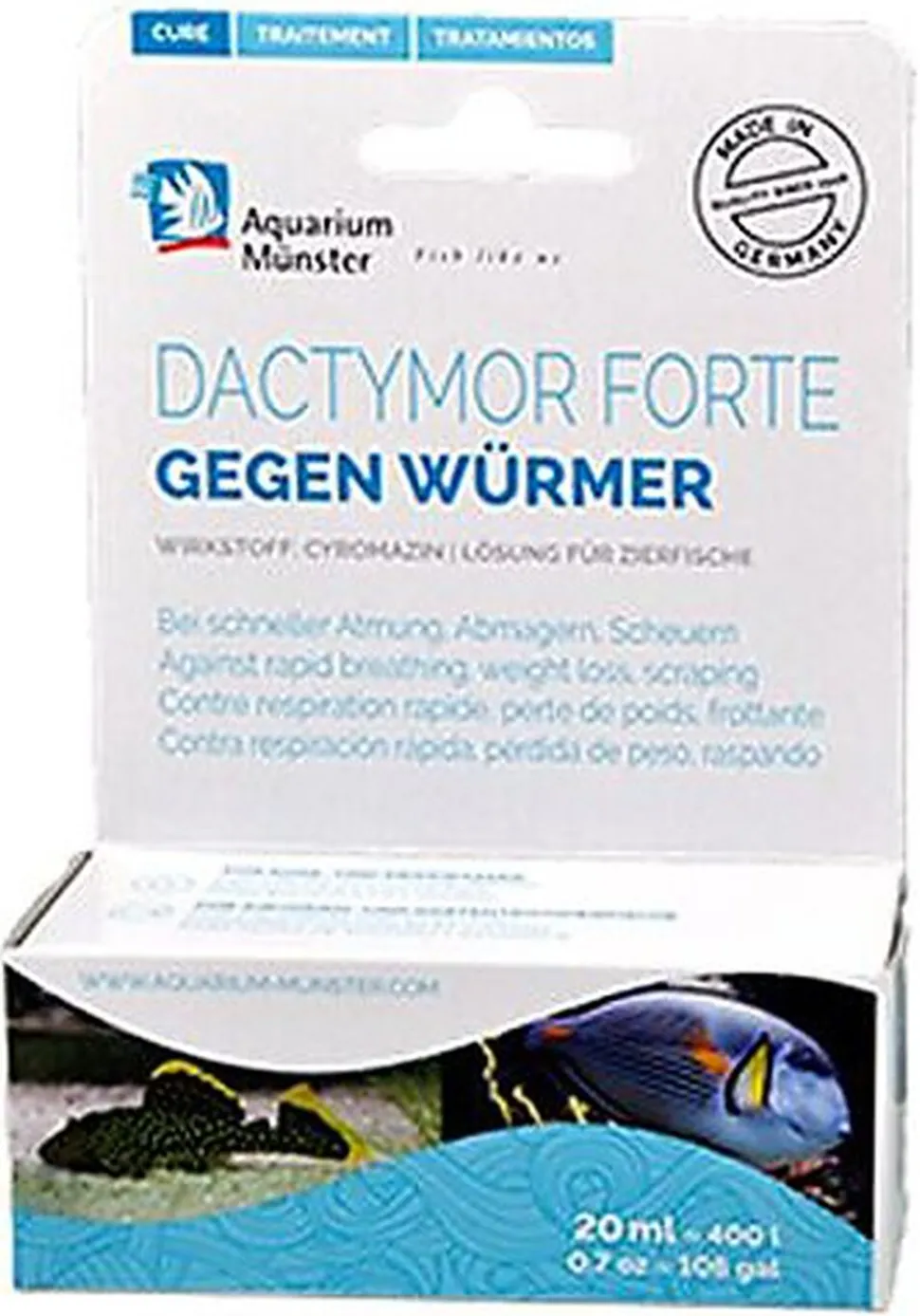 Aquarium Münster - Traitement DACTYMOR FORTE contre les vers - 20ml