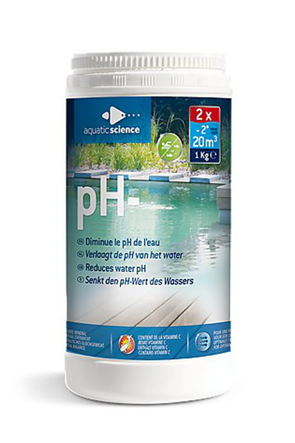 Aquatic Science - Conditionneur Ichipond PH- pour Bassin - 1Kg