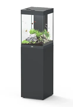 Aquatlantis - Aquarium + Meuble Led équipé AQUA TOWER 96 Anthracite - 96L