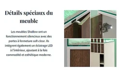 Aquatlantis - Ensemble Shallow 80 Blanc/Chêne - 93L