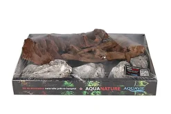 Aquavie - Décoration Mangrove et Pierre Gris pour Aquarium