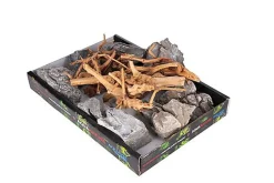 Aquavie - Décoration Vigne et Pierre Gris pour Aquarium