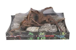 Aquavie - Décoration Vigne et Pierre Gris pour Aquarium