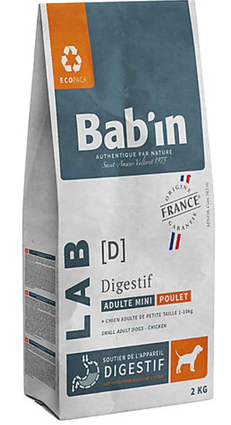Bab'in - Croquettes Vétérinaires LAB Digestion pour Chien Mini
