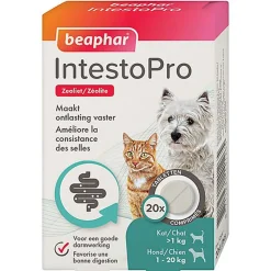 Beaphar - IntestoPro comprimés améliore les selles des chats et petits chiens (< 15kg) - 20 cps