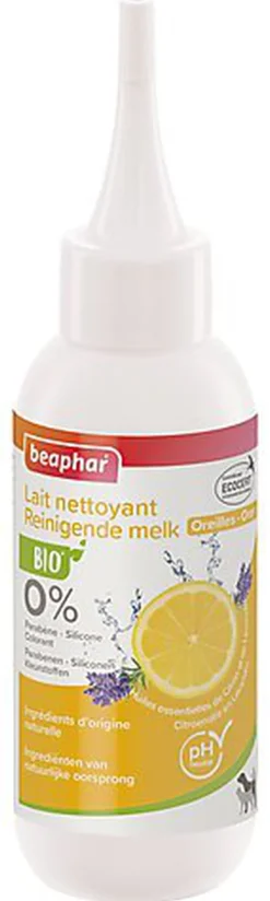 Beaphar - Lait Nettoyant Bio oreilles pour Chien et Chats - 100 ml