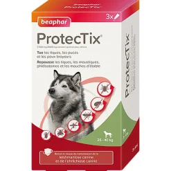 Beaphar - ProtecTix 400 mg/2000 mg Solution Spot-on Chiens entre 25 et 40kg  - 3x4ml