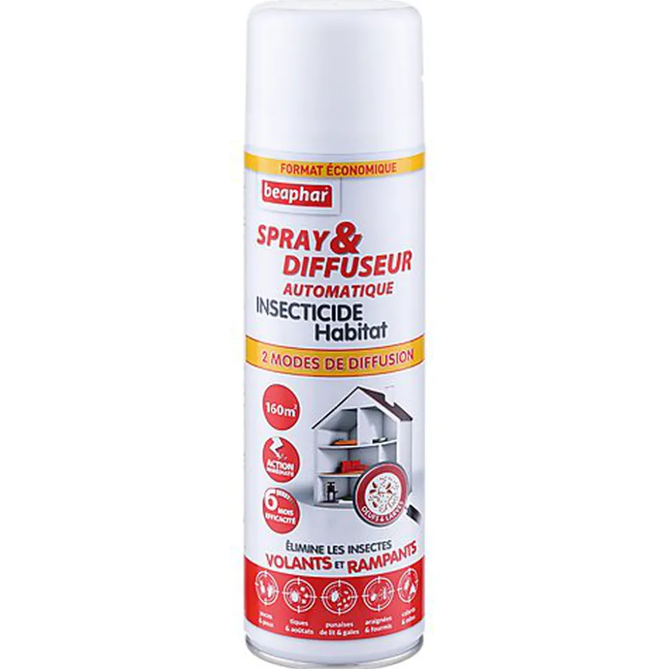 Beaphar - Spray et Diffuseur Automatique 160m2 pour Habitat - 500ml