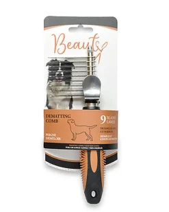 Beauty - Peigne Démêloir 9 Lames pour Chiens - 19cm
