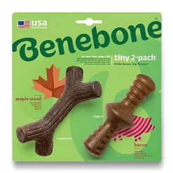 Benebone - Jouet Tiny Pack Maplestick Zaggler Bacon