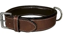 Bobby - Collier Classique Haute Finition Marron pour Chiens