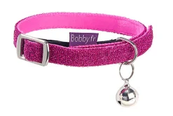 Bobby - Collier Disco Rose pour Chat - XS