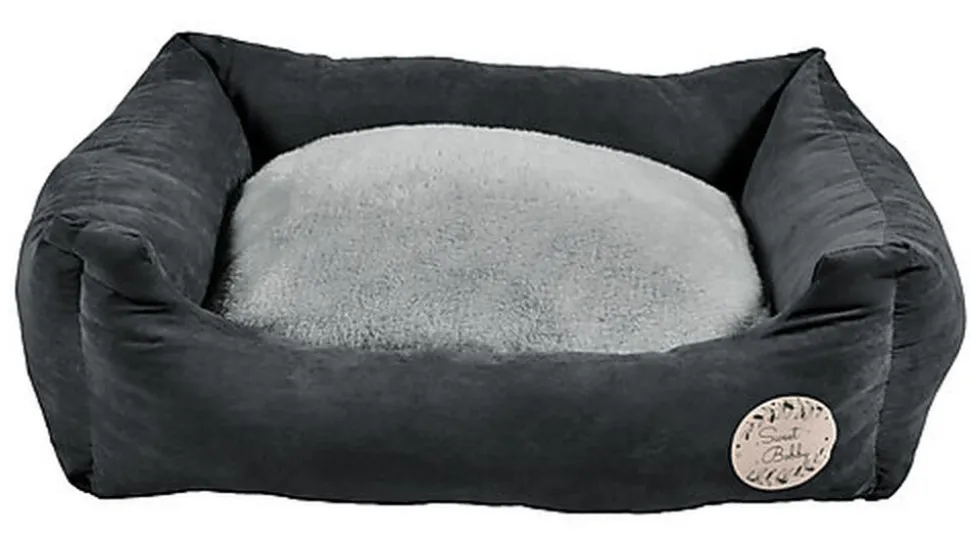 Bobby - Coussin Donut Poilu Gris pour Chien