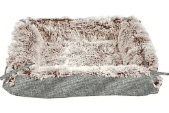 Bobby - Coussin Multirelax Poilu Taupe et Gris pour Chien et Chat - S