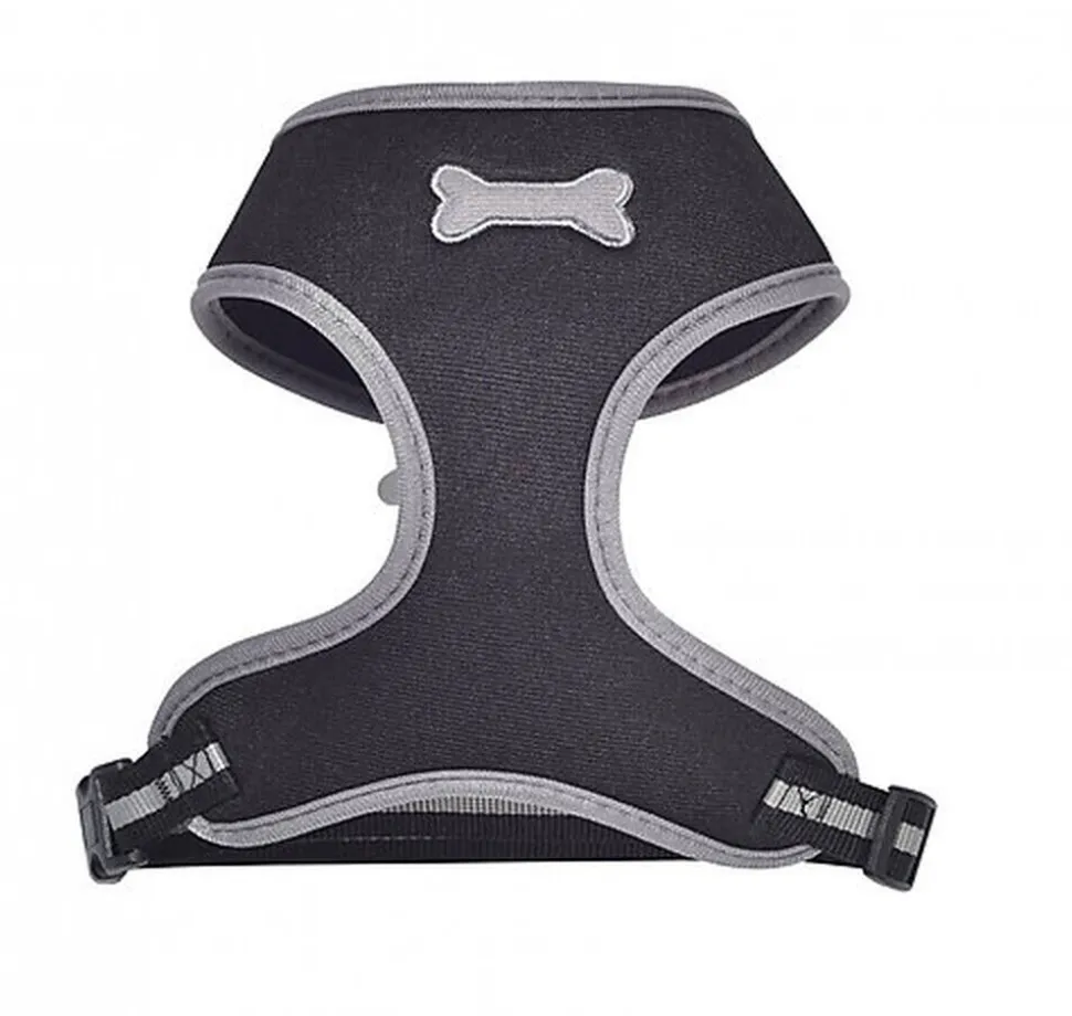 Bobby - Harnais Pap Arlequin en Nylon Noir pour Chien