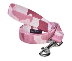 Bobby - Laisse Camouflage Rose pour Chiens
