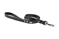 Bobby - Laisse Extra Souple Noir pour Chiens - 100cm