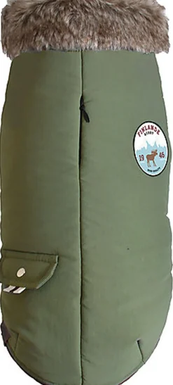 Bobby - Manteau Finlande Vert de Gris pour Chiens - 30cm/S