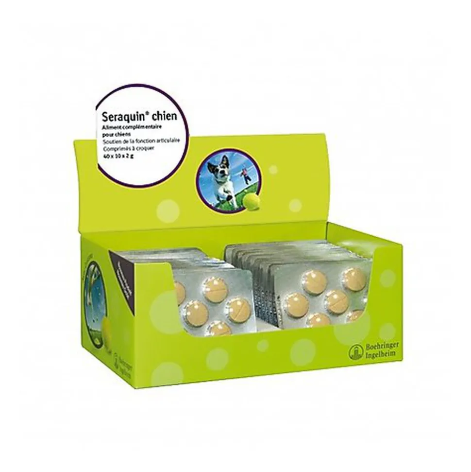 Boehringer - Comprimés Seraquin Omega Soutien Articulaire pour Chiens - x400