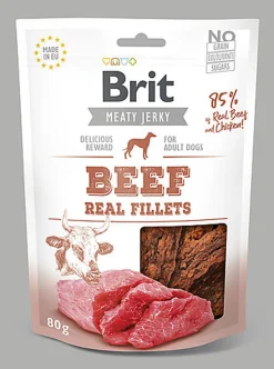 Brit - Friandises Jerky Filet de Boeuf pour Chiens - 80g