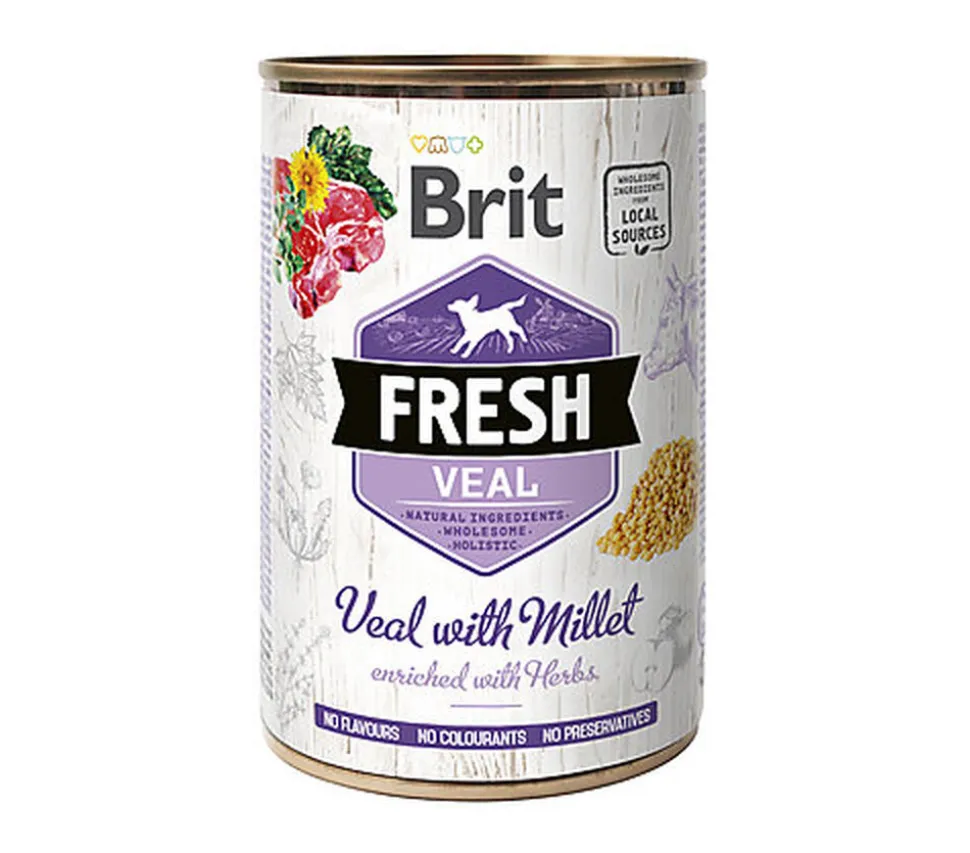Brit - Pâtée Adult Veau Millet pour Chiens - 400g
