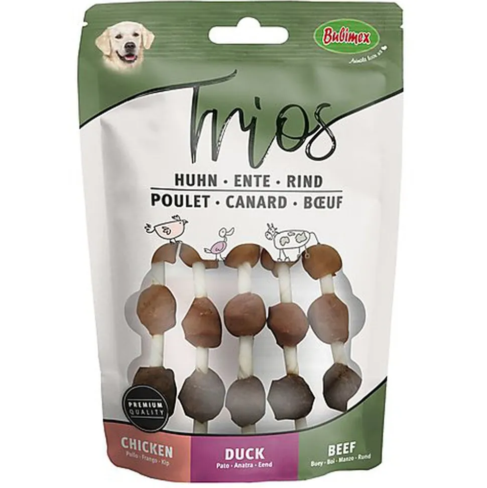 Bubimex - Batônnets Peau de Buffle au Poulet Canard et Bœuf pour Chien - 100g