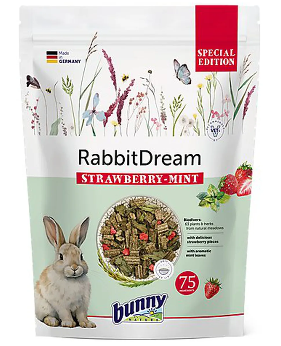 Bunny Nature - Alimentation Lapin Adulte RabbitDream STRAWBERRY MIN T- 1,5kg
