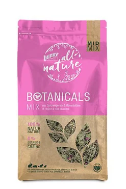 BunnyNature - BOTANICALS MID MIX Mélange Plantain lancéolé et fleurs de rose - 120 g