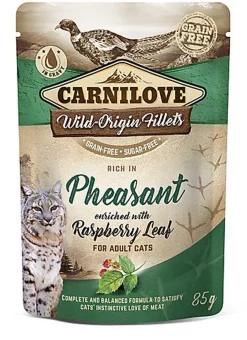 Carnilove - Chat Adulte Faisan Et Feuille De Framboisier - Pochon - 85g