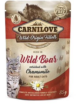 Carnilove - Chat Adulte Sanglier Sauvage Et Camomille - Pochon - 85g