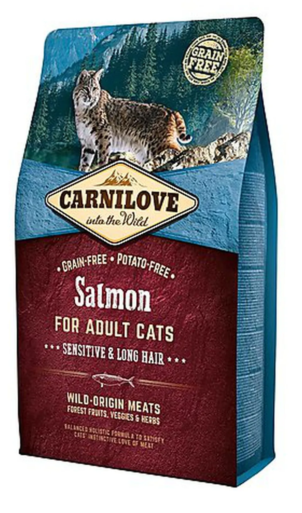 Carnilove - Croquettes Sensitive Long Hair Saumon pour Chat