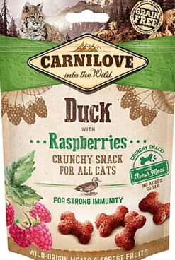 Carnilove - Friandises Crunchy Canard et Framboise pour Chat - 50g