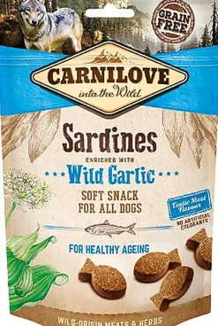 Carnilove - Friandises Semi-humide Sardine et Ail pour Chien - 200g