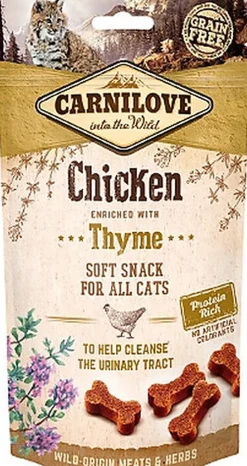 Carnilove - Friandises Semi-humide Poulet et Thym pour Chat - 50g